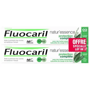 Comparateur de prix : Fluocaril Dentifrice Protection Complète Bi-Fluoré Lot de 2 x 75 ml