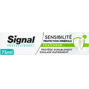 Comparateur de prix : Signal Dentifrice Sensibilité Protection Minéral Fraîcheur 75 ml