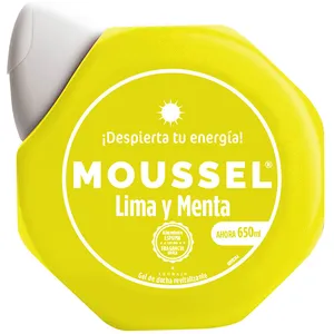 Comparateur de prix : Moussel Gel douche revitalisant, au citron vert et à la menthe - 650 ml