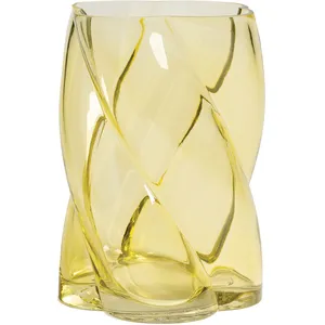 Vase en verre jaune 19 cm Marshmallow - &Klevering