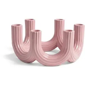 & klevering - Chandelier Churros - Rose - Céramique