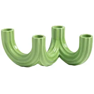 & klevering - Chandelier Churros - Vert - Céramique pas cher