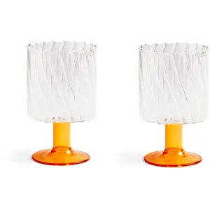 & klevering - Verre à vin Twirl - Orange - Verre pas cher