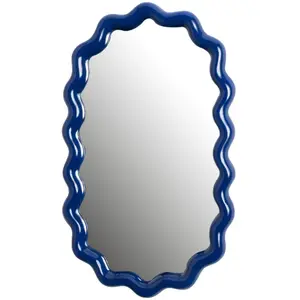 Miroir ovale zigzag bleu - &Klevering pas cher