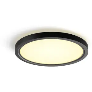 Philips Hue White Ambiance Panneau De Plafond Rond Tento WA LED 29,1 cm Noir - Noir