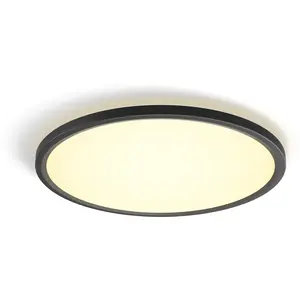 Philips Hue White Ambiance Panneau De Plafond Rond Tento WA LED 42,1 cm Noir - Noir