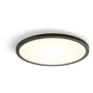 Philips Hue White Panneau De Plafond Rond Tento W LED 29,1 cm Noir - Noir
