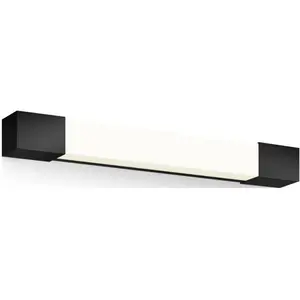 Philips Rover miroir LED carré, 5W, 750 lm, 2700K, noir, IP44, résistant à l'eau pas cher