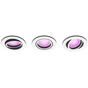 Comparateur de prix : Philips Hue White & Color Ambiance Pack De 3 Spots À Encastrer Centura