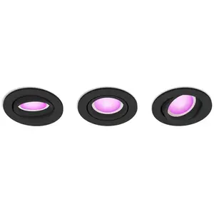 Comparateur de prix : Philips Hue White & Color Ambiance Pack De 3 Spots À Encastrer Centura