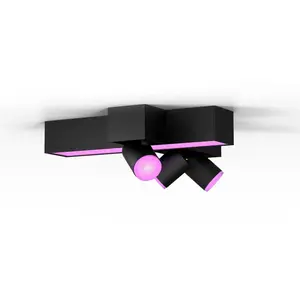 Philips Hue Spot LED Centris Cross noir à 3 lampes RVB CCTVendu parphilips-hue
