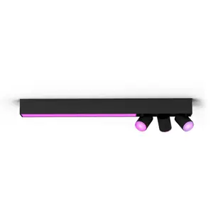 Comparateur de prix : Philips Hue White & Color Ambiance Plafonnier Centris 3 spots - Noir