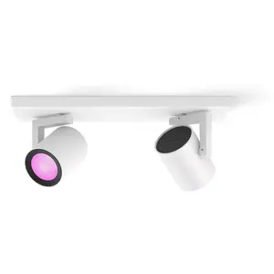 Comparateur de prix : Philips Hue Spot pour plafond LED Argenta, blanc, à 2 lampes RVB CCT