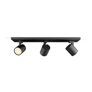 Comparateur de prix : Philips Hue Runner Spot LED à 3 lampes, interrupteur à variateur, noir