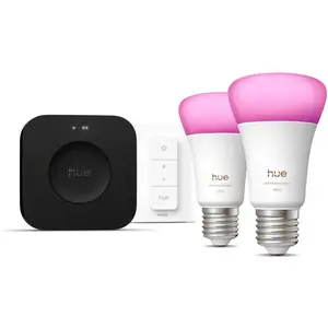 Philips Hue white & Color ambiance Kit De Démarrage : Deux ampoules Co... pas cher