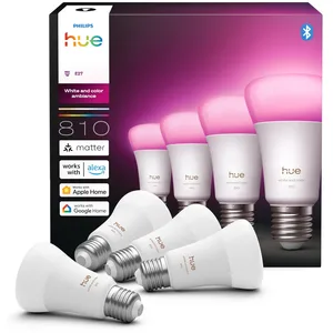 Comparateur de prix : Philips Hue WACA Smart E27 LED, 6 W, 810 lm, CCT RVB, lot de 4