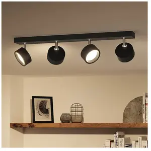 Comparateur de prix : Spot Bracia 4x5.5W, blanc chaud 2700K, Noir - Philips