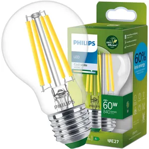 Ampoule LED Ultra Efficient Classe A - PHILIPS - 60W - Blanc froid - E27 pas cher