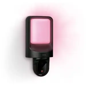 WiZ Applique d'extérieur avec caméra extérieure intégrée avec WiFi, lumière Intelligente en Couleurs Blanches et colorées, contrôlée Via l'application