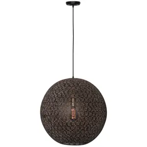 Freelight Suspension Oronero, Ø 60 cm, noir/or, métalVendu parluminaire