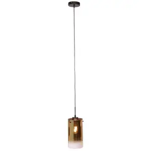 Freelight Suspension Ventotto, noir/or, Ø 15 cm, verreVendu parluminaire