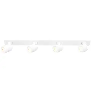 Freelight Spot pour plafond Razza, blanc, longueur 82 cm, 4 lampes, métal pas cher