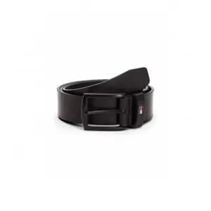 Tommy Hilfiger Ceinture Homme Denton Matte 3.5 Ceinture Cuir, Noir (Black), 80