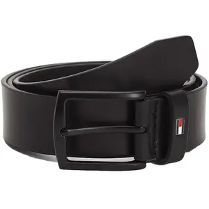 Tommy Hilfiger Ceinture Homme Denton Matte 3.5 Ceinture Cuir, Noir (Black), 85