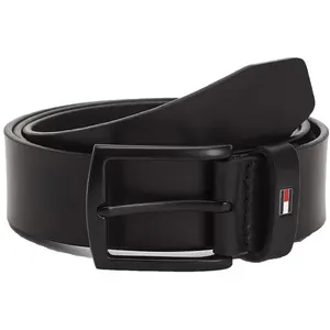 Tommy Hilfiger Ceinture Homme Denton Matte 3.5 Ceinture Cuir, Noir (Black), 100