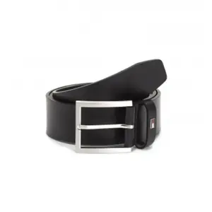 Tommy Hilfiger Ceinture Homme Hampton 4.0 Ceinture Cuir, Noir (Black), 95