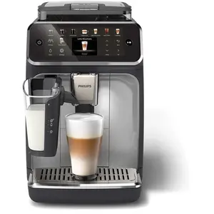 Philips Machine à Expresso Entièrement Automatique 5500 Series 20 Boissons Chaudes et Glacées, Carafe LatteGo Facile à Nettoyer, SilentBrew 40% Plus Silencieuse, QuickStart, Noir et Argent (EP5546/70) pas cher
