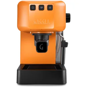 Comparateur de prix : GAGGIA EG2109 ORANGE Machine manuelle à café expresso, café en poudre ou gaufres, 100% conçue et fabriquée en Italie, système POD pour expressi crémeux avec dosettes, pré-perfusion automatique, 15 bar