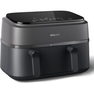 Comparateur de prix : Philips Dual Basket Airfryer série 30009 litres2 tiroirsKit petit-déjeunerTechnologi Rapid Air99% de matières grasses en mo