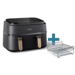 PHILIPS Friteuse à air chaud na35204 airfryer double panier 9l noir pas cher