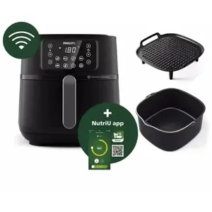 Comparateur de prix : Friteuse à air Philips HD9285/96 XXL 7,2 L 2000W connectée avec écran tactile
