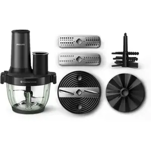Comparateur de prix : Mini hachoir Philips 5000 series HR1507/00 - 650 W, noir