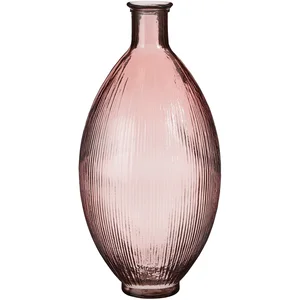 Comparateur de prix : MICA DECORATIONS Vase bouteille en verre recyclé rose clair H59