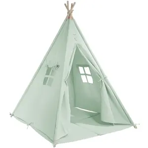 Comparateur de prix : Tente tipi vert pour enfant bois FSC et coton Sunnylife