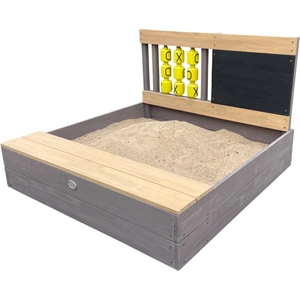 Comparateur de prix : AXI Bac à sable avec banc & espace de rangement, en bois FSC, gris/brun
