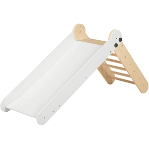Comparateur de prix : Sunny bobbie toboggan pliable en bois - coloris naturel et blanc