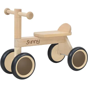 Comparateur de prix : Sunny Draisienne avec panier, 4 roues en bois naturel  - 1,5 an à 3 ans