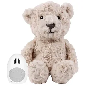 FLOW Peluche bruit blanc Lou l'ours beige (24 cm) pas cher