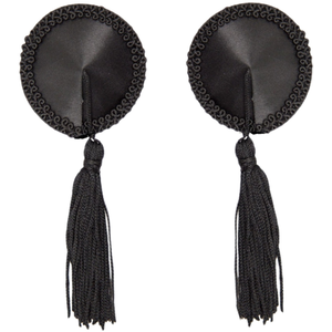 Cache-Tétons Satin avec Pompon NIPPLE COUTURE Noir pas cher