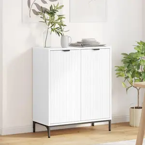 vidaXL Vidaxl Buffet Blanc 69,5 X 33 X 82 Cm Bois D'ingénierie pas cher