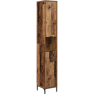 vidaXL Meuble de salle de bain haut Bois ancien 31.5 x 33 x 190 cm pas cher