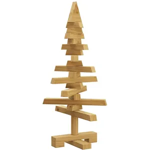 Comparateur de prix : vidaXL Vidaxl Arbre De Noël En Bois Marron 60 Cm Bois Massif En Pin