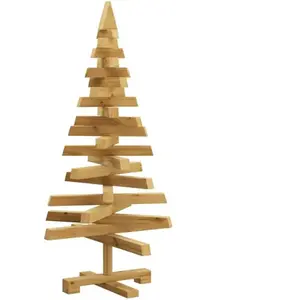 Arbre De Noël En Bois Kotka 90 Cm Bois Massif En Pin Marron Vidaxl pas cher