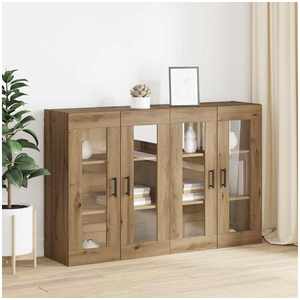 vidaXL Armoires Murailles 2 pcs chêne artisanal 69,5 x 34 x 90 cm pas cher
