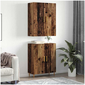 vidaXL Haut Armoire Bois ancien 69,5 x 34 x 180 cm Bois d'ingénierie pas cher