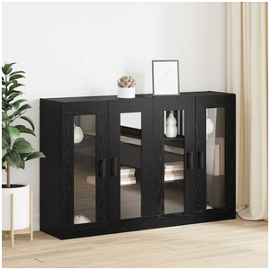 vidaXL Armoires Murailles 2 pcs Chêne noir 69,5 x 34 x 90 cm pas cher